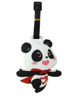 Anime Panda Luggage Tag: Cute Expression Suitcase Identifier for Travel white