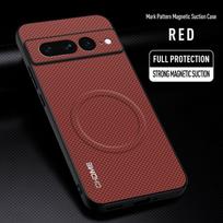 For Google Pixel 7 Pro Case Luxury Car Magnetic Holder Phone Case For Google Pixel 7 Pro 5G 7Pro Silicone Shockproof Back Cover For Pixel 7 Pro raudona