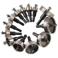 13pcs 16-53mm Size Range Hole Saw Set Titanium Plated High Speed Steel Drill Bi  For Metal
