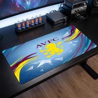 Aston Villa Football Print Large Mouse Pad, Anti-Slip Extended Gaming Desk Mat for Office Home 30cmx60cm（11.8x23.6inch）