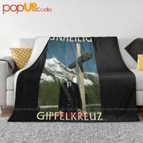 Unheilig Gipfelkreuz kelionė itin minkštas pledas antklodė žiemos sofos uždangalas lovos uždangalai Size: 75*100cm, Weight: 230 GSM gray