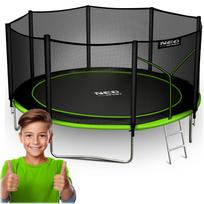 13ft/404cm Garden Trampoline with Outdoor Net and Ladder Neo-Sport