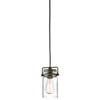 Elstead Lighting pakabinamas šviestuvas Brinley 1 Mini KL-Brinley-MP-OZ, rudas