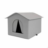 Outdoor Cat House Waterproof Shelter Insulated for Stray Cats, Backyard, Garden, Balcony Gray S Gray S