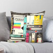 Vintage Vhs Tapes Paranoid Square Pillowcase Polyester Linen Velvet Printed Zip Decorative Throw Pillow Case Car 18 30X30CM