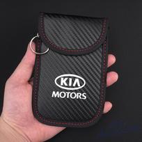 Car Key Case Signal Blocker Bag Car RFID Shielding Pocket Anti-Theft Pouch For KIA Rio Soul Seltos Forte K5 Niro Sorento Stinger kpaxs22 gray