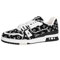 LOUIS VUITTON Lv sportbačiai 'Black Monogram' 1ABFTE 43 black