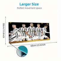 Juventus Mouse Pad, Large Gaming Desk Mat, Non-slip XXL Mousepad for Laptop & Tablet, Mini PC Playmat with Stitched Edges 30cmx60cm(11.8x23.6inch) black
