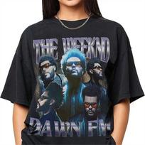 The Weeknd Merch Tour T-shirt Starboy Lyrics Die For You Unisex Size S-5XL XXXXL gray