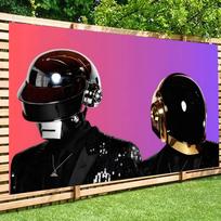 Band Daft cool Punk  Photography Backdrop Summer Beach Background Cloth for Wedding Photo Booth Digital Printed Seamless 47.2x31.5inch/120*80cm black