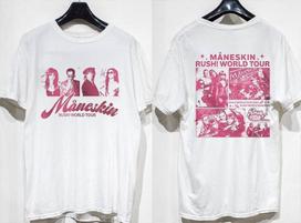 Rare Maneskin Music Shirt 2 Sides Rush World Tour  Men S-5XL T-Shirt Unisex T-Shirt S pink