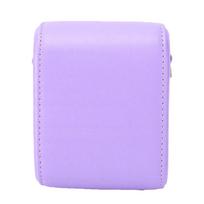 Camera Case Fit for Polaroid Go Vintage PU Leather Camera Storage Bag Magnetic Closure Adjustable Strap for Travel violetinė