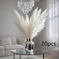 20pcs Cross-border Artificial Reed Decoration Feather Wholesale Eternal Flower Pampas Grass 55cm Nordic Boho Artificial