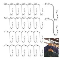 10 vnt. Metaliniai pakabų jungikliai Daugiasluoksniai drabužių pakabų kabliukai Spintos drabužių laikymui 10Pcs sidabras