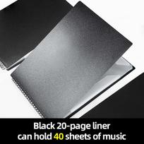 A4 Horizontal Version of The Sheet Music Binder Can Be Modified To Hold Piano Sheet Music, Music Scores Can Be Edited, Binder for Students, gray
