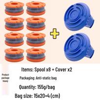 Mac Allister 10-Piece Spool/Grass Trimmer Rope Set MGTP 18 Li WX150 Model A