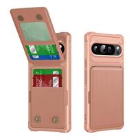 Dėklas Google Pixel 10A , PU oda su magnetiniu užsegimu ir kortelės lizdu mėlyna
