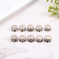 10Pcs Metal Double Hole Cord Locks Round Toggle Spring Clips Stopper Fastener Slider Toggles End For Elastic Rope Drawstring sidabras