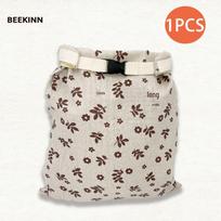 Eco-friendly Reusable Beeswax Bread Bag - Double-layer Linen Cotton for Freshness beige