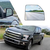 Right Side Mirror Glass Heated w/ Backing Plate For 15-20 Ford F150 FL3Z17K707D gray