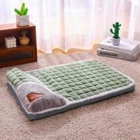 Pet Products Cat Dog Cushion Thickened Pet Nest Dog Sleeping Pad Pet Sofa Kennel Cat Nest Four Seasons S gray
