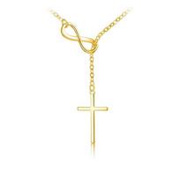 Simple Digital 8-shaped Cross Necklace Jewelry - Women's Collar Chain Gold - 8 characters