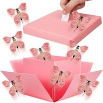 Flying Butterfly Explosion Gift Box Surprise Butterfly Box Christmas Greeting Cake Box Festival Gift Box black