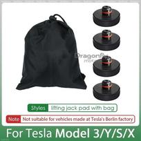For Tesla Rubber Lifting Jack Pad Adapter Tool for Tesla Model 3/Y/S/X 2017-2024 Accessories Tire Repair Tool Lifting Jack Pad Jack Pad with Bag black