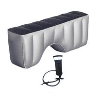 Inflatable Car Mattress with Air Pump Comfortable Portable Air Bed Cushion Back Seat for Legs Foot Rest Hiking gray