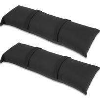 2Pcs Oxford Cloth Tent Sandbag Outdoor Garden Camping Canopy Tent Feet Weights Sandbags Weatherproof Umbrella Base Weight Bags black