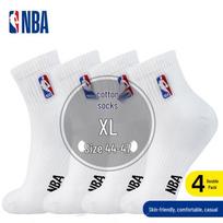 NBA Men's Mid-Calf Sport Socks L (EU 44-47) white