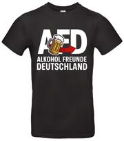 AFD alkoholio draugai Vokietija Marškinėliai juokingas alaus posakis satyra vakarėlio marškinėliai Unisex T-shirt Grafinis marškinėlis L gray