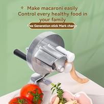 Namų naudojimo mažas rankinis makaronų gaminimo aparatas, rankinio sukimo makaronų gaminimo aparatas, itališkų makaronų gaminimo aparatas Macaroni Machine gray