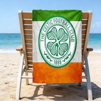 Cel-tic Football Club Crest Printed Beach Towel, Super Soft Microfiber, Perfect Gift Birthday, for Pool, Beach, Travel, for family and friends 70cmx140cm(27x55inch)