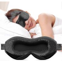 3d Contoured 100% Silk Sleep Mask For Side Sleepers With Adjustable Strap Total Blackout Design For Travel, Yoga Night Rest_mm2 -CN-WR
