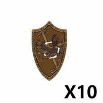 Middle Ages Empire Flag Pole Building Blocks Military Castle Lion Teutonic Knight Soldier Figures Roman Warrior Sheild Brick Toy gelsvai ruda