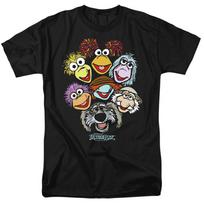 Fraggle Rock - Faces - Adult Unisex Short Sleeve T-Shirt - Black S