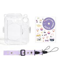 Camera bag For Fujifilm Instax Mini 12 Case Transparent Photo Storage Protective Cover Camera Stand Diy Sticker Sets white