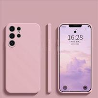 For Samsung Galaxy S25 Ultra Case Liquid Silicone Plain Rubber Funda Protector Case S25 Plus Ultra Cover Samsung S25 Ultra Case For S25 Ultra rožinė