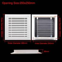 Hinged Flip Air Vent Square Access Panel Dust Proof Ceiling Vent 250x250mm