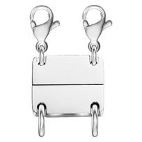 Multi-Hole Magnetic Clasp for Necklace Layering - Adjustable Jewelry Connector for Multiple Chains One Size