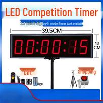 2.3-inch 6-Digit LED Digital Sports Timer black