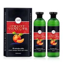 Vaisių acto plaukų dažų spalva vyrams ir moterims, natūrali ir be amoniako spalva vyrams ir moterims juodiems plaukams (500 ml x 2) - Juoda red