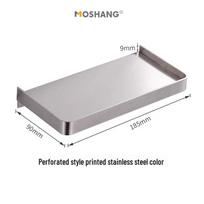 Foldable No-Drill Bathroom & Bedside Phone Holder Tray gray