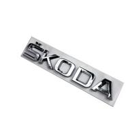 3D Letter Emblem Sticker for Skoda RS Yeti Fabia Superb Octavia Kodiaq Karoq Tour Rapid Car Rear Trunk Badge Auto Accessories lcvr69 4XL sidabras