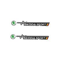 2Pcs Car Emblem Window Wiper Sticker Auto Decor Decal Accessories For Skoda Fabia Superb A4 Vrs A6 A5 Mk3 Kamiq Rapid Yeti Scala kyvc74 black