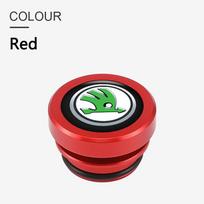 Car Cigarette Lighter Cover Button Protector Dust Cap For Skoda Octavia Fabia Kamiq Superb Rapid Kodiaq Enyaq Citigo Karoq fsjn24 raudona