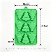 Silicone Christmas Baking Molds 3D Non-Stick Food Grade for Xmas Homemade Chocolate Cookie Candy Making A1 green