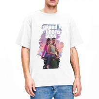 Men Women'S Gta 6 Jason And Lucia T Shirts Gta Vi New Game Pure Cotton Vintage S XXXXL beige