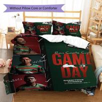 Rabbitohs Rugby Team Game Day Poster Print 3 Pieces Duvet Cover Set Rugby Fan Bedding Bedroom Home Decor Without Pillow Core 135x200cm white